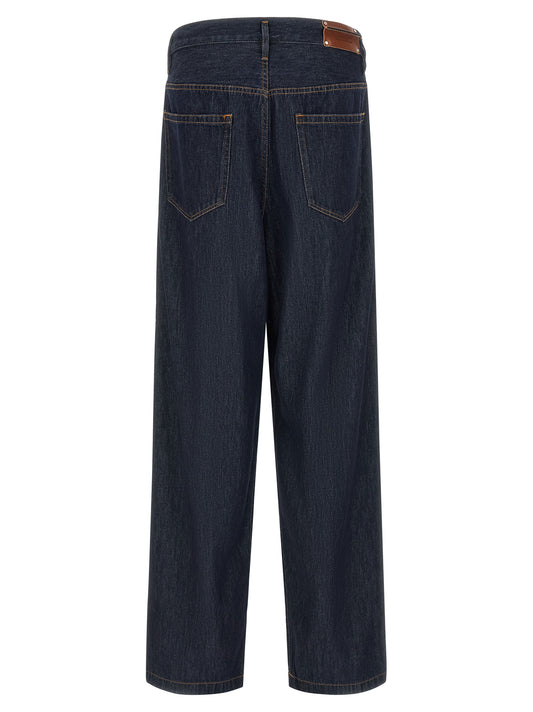 Dries Van Noten Blue Cotton Jeans Denim