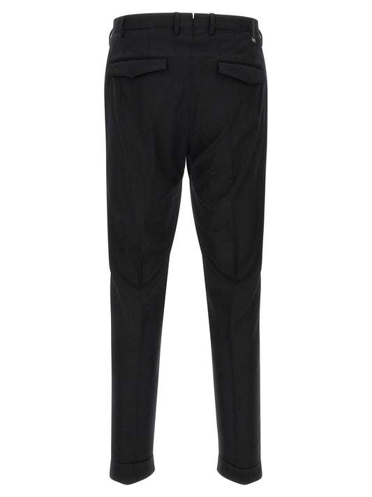 PT Torino Black Virgin Wool Dress Pants