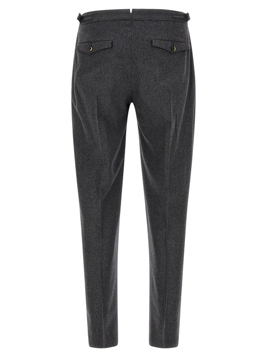PT Torino Gray Virgin Wool Dress Pants