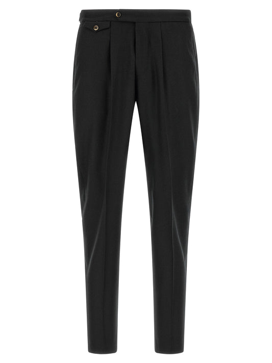 PT Torino Black Virgin Wool Dress Pants