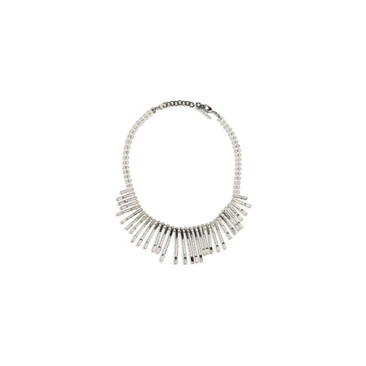 Alessandra Rich Silver Metal Necklace