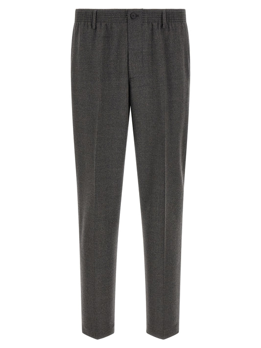 CELLAR DOOR Gray Virgin Wool Cropped Pants