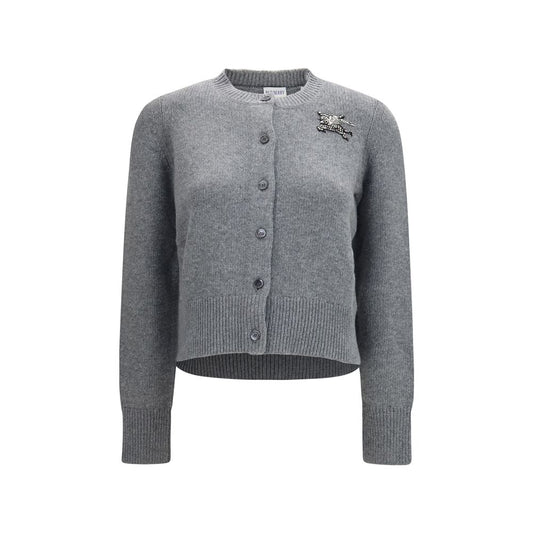Burberry Gray Wool Oves Aries Cardigan
