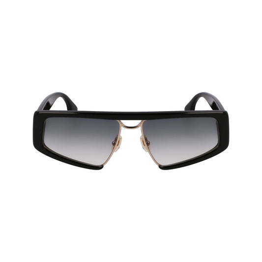Victoria Beckham Black Metal & Plastic Sunglasses