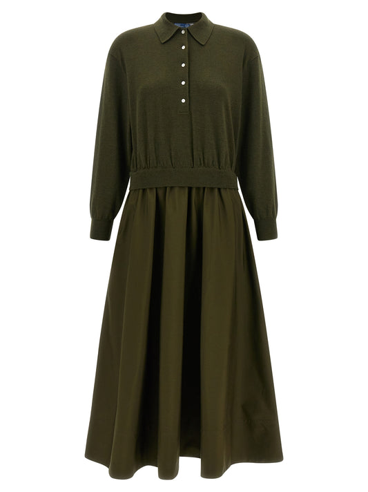 Polo Ralph Lauren Bicolor Wool Long Dress