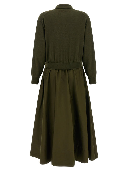 Polo Ralph Lauren Bicolor Wool Long Dress