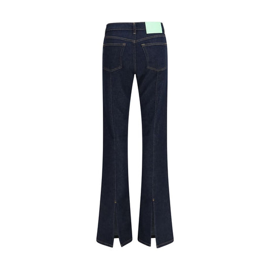 Haikure Blue Cotton Flared Jeans