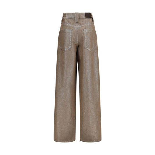 Brunello Cucinelli Beige Cotton Jeans Denim