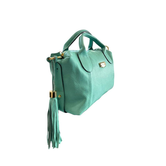 Baldinini Trend Turquoise Cowhide Handbag