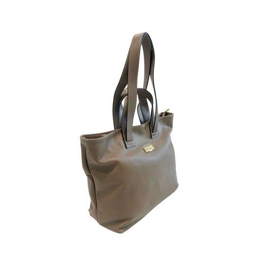 Baldinini Trend Beige Cowhide Handbag