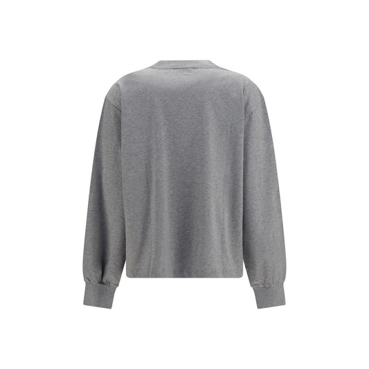 Ganni Gray Cotton Sweatshirt
