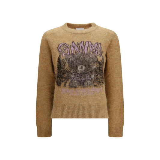 Ganni Beige Alpaca Vicugna Pacos Sweatshirt
