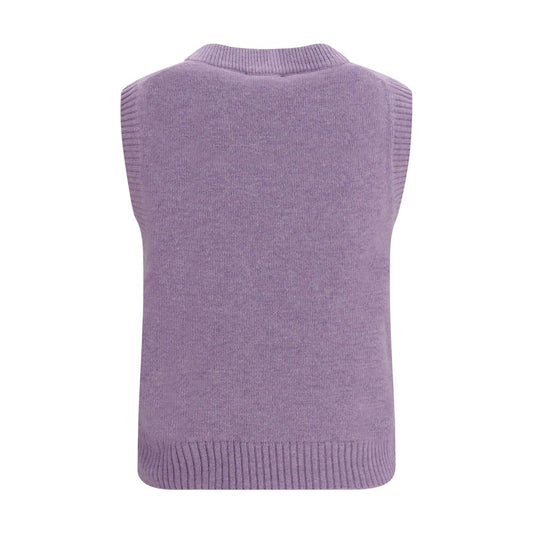 Ganni Gray Alpaca Vicugna Pacos Sleeveles Sweater