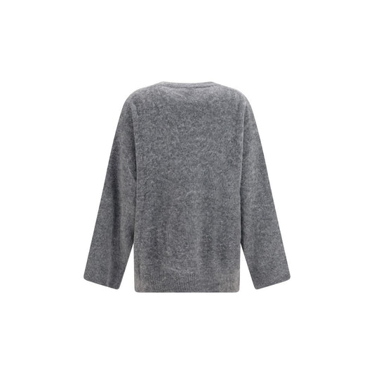 Ganni Gray Alpaca Vicugna Pacos Sweatshirt