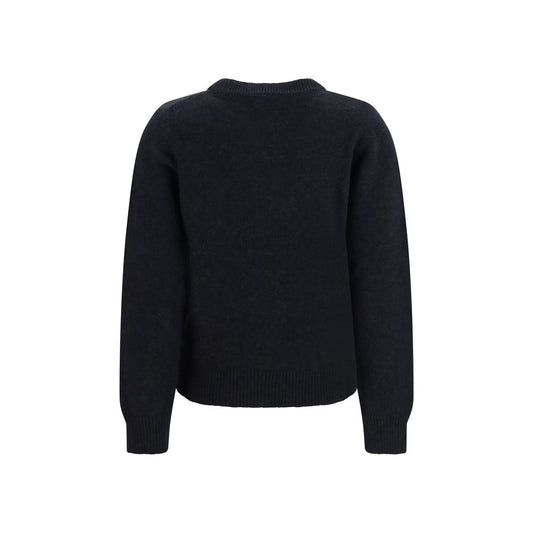 Ganni Black Recycled Wool Sweatshirt