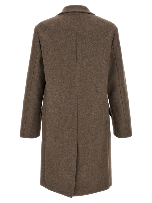 Dries Van Noten Brown Wool Coat