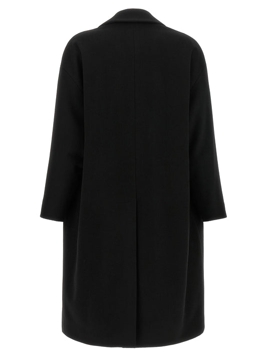 Alberto Biani Black Wool Coat
