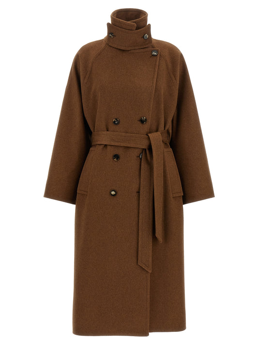 Alberto Biani Brown Wool Coat