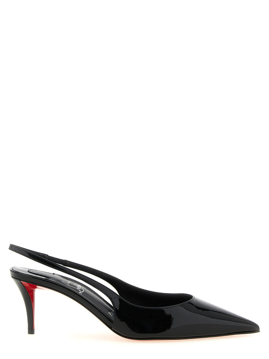 Christian Louboutin Black Calfskin Mid Heel Pumps