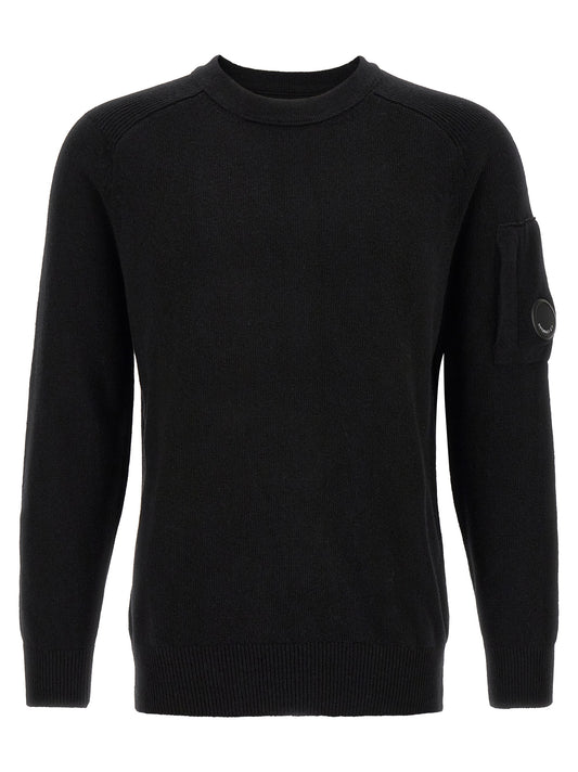 C.P. Company Black Wool Cardigan