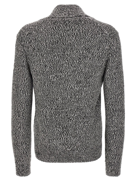 Brioni Bicolor Wool Cardigan