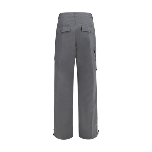 Ganni Gray Cotton Cargo Pants