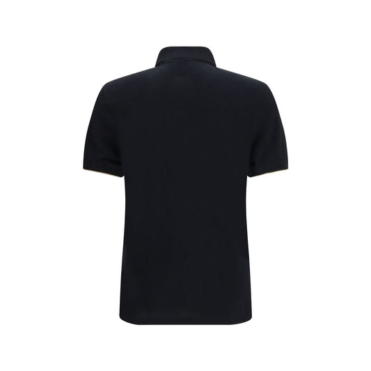 Brunello Cucinelli Black Cotton Polo Shirt