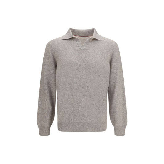 Brunello Cucinelli Gray Cashmere Sweatshirt