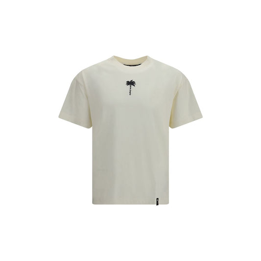 Palm Angels Beige Cotton T-Shirt