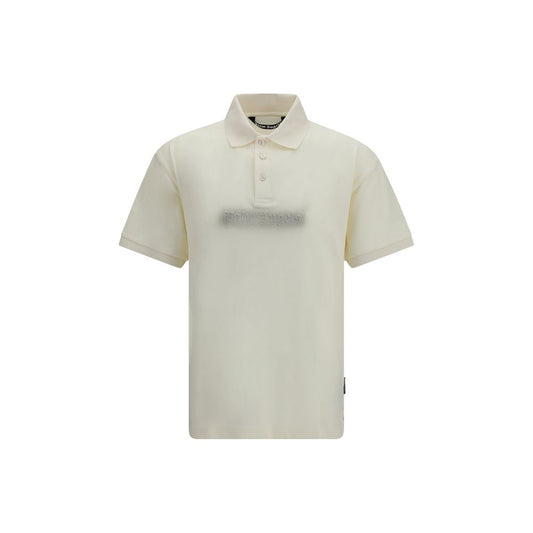 Palm Angels Beige Cotton Polo Shirt
