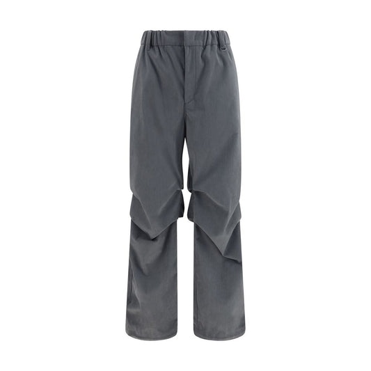 LAMINAR Gray Polyester Casual Pants
