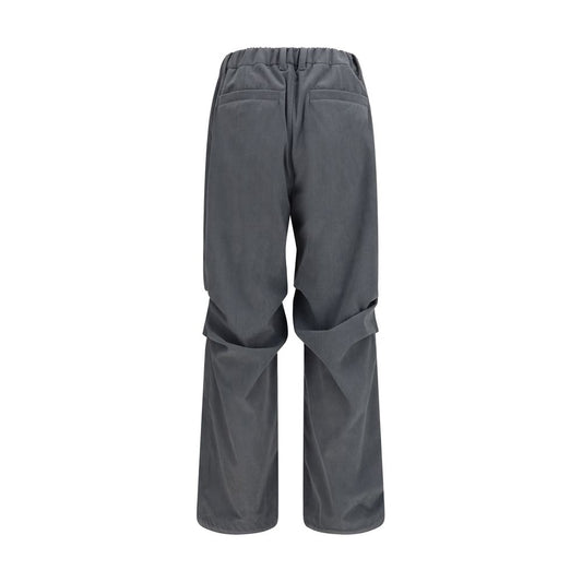 LAMINAR Gray Polyester Casual Pants
