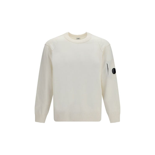 C.P. Company White Wool Oves Aries Sweatshirt