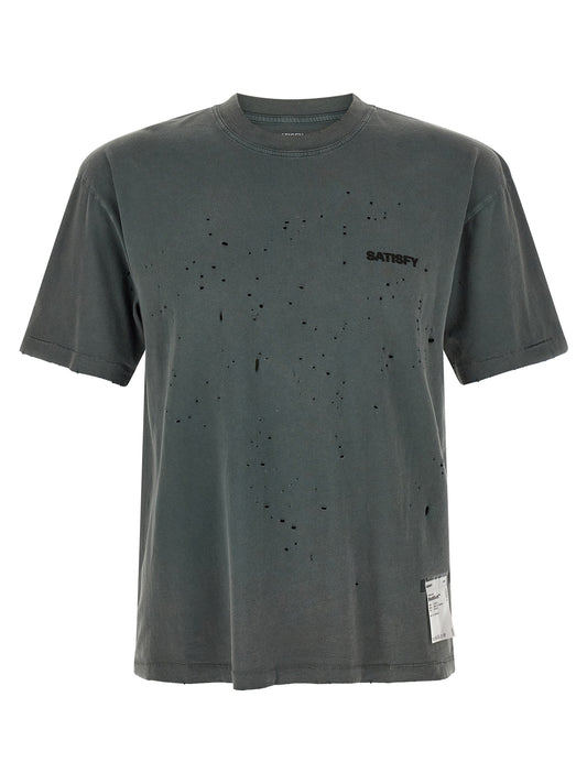SATISFY Gray Cotton T-Shirt