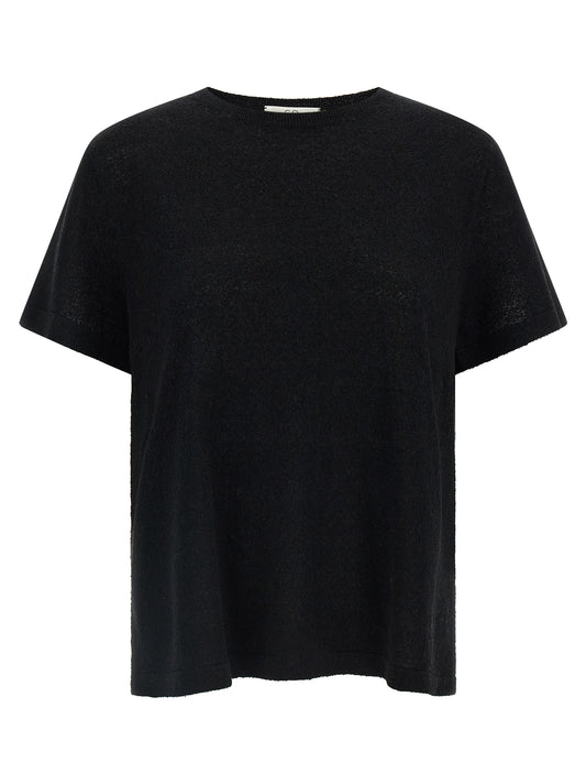 CO Black Silk Blouse