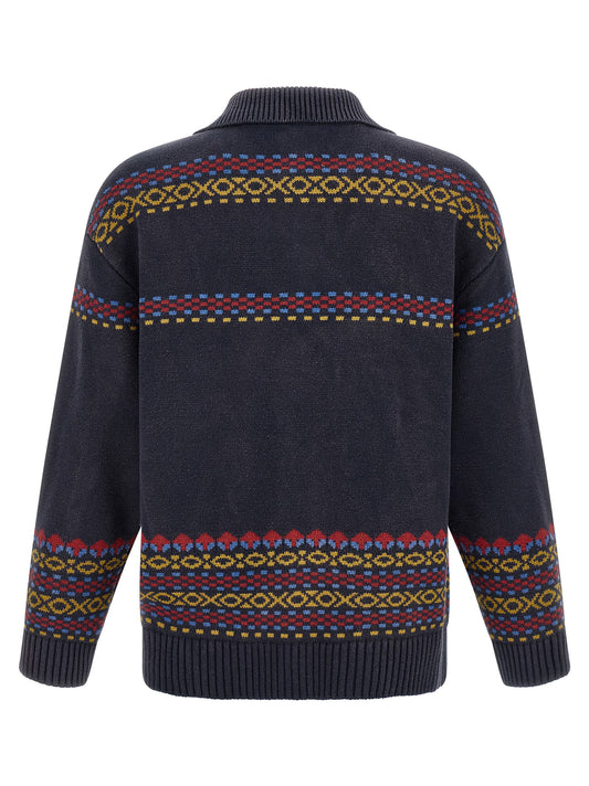 FOUND Blue Cotton Cardigan