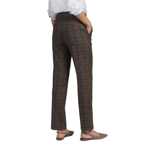 Street One Brown Polyester Casual Pants