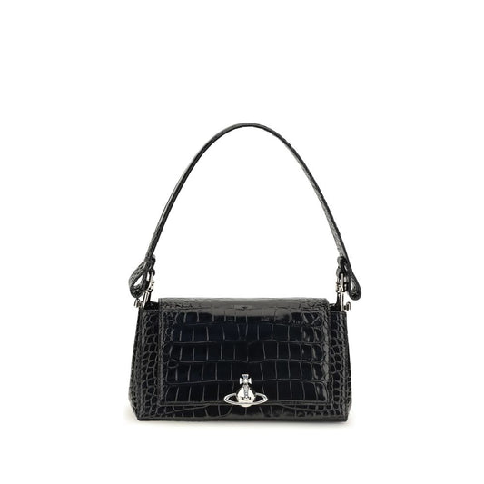 Vivienne Westwood Black Calf Leather Bos Taurus Shoulder Bag