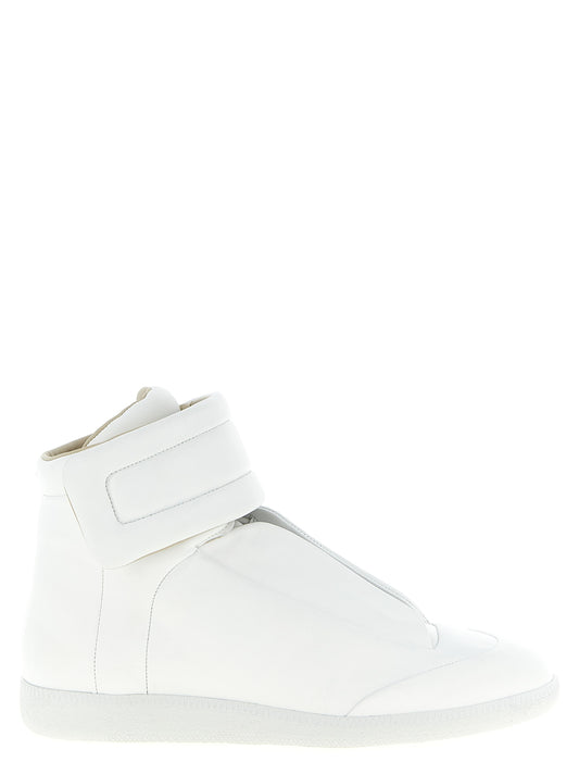 Maison Margiela White Calfskin High Top Sneakers