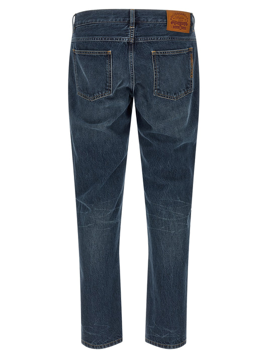 Dolce & Gabbana Blue Cotton Straight-Leg Jeans