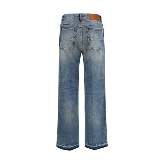 Amiri Blue Cotton Straight-Leg Jeans