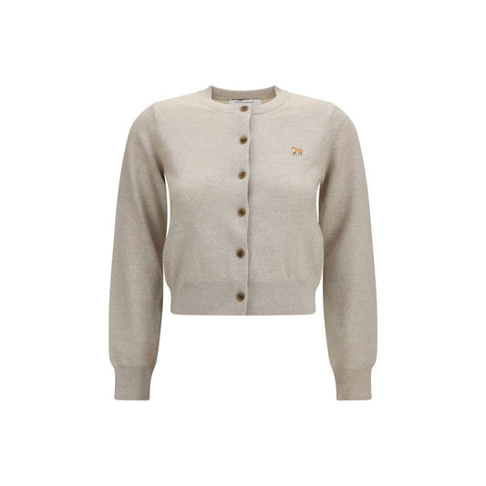 Maison Kitsuné Beige Cotton Cardigan