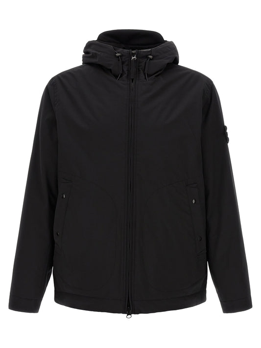 Stone Island Black Polyester Shell Jacket