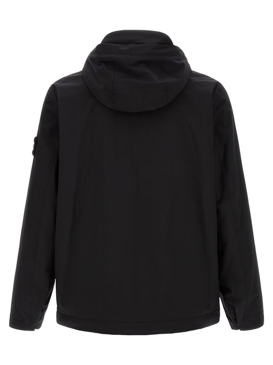 Stone Island Black Polyester Shell Jacket