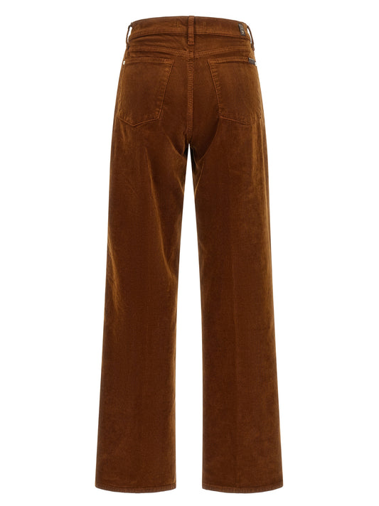 7 For All Mankind Brown Cotton Casual Pants