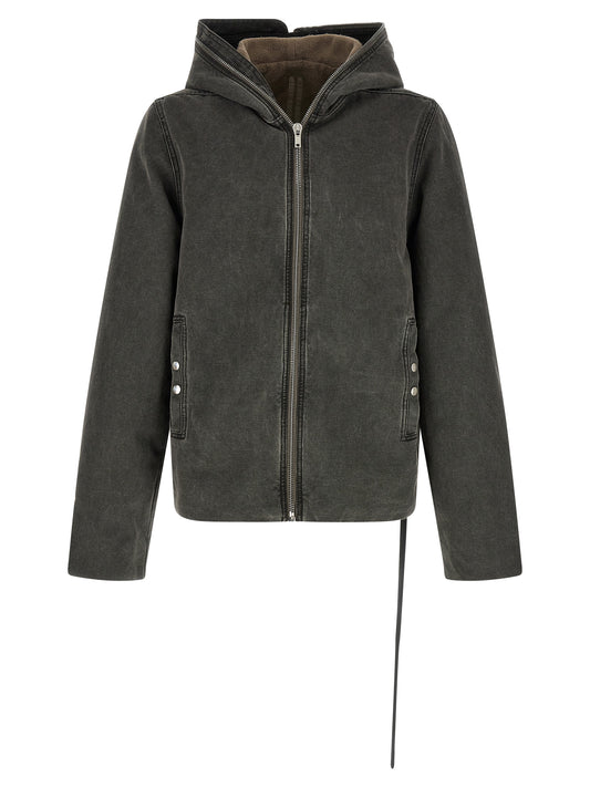 DRKSHDW Gray Cotton Full-Length Jacket