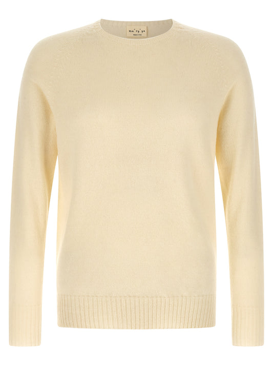MA'RY'YA White Cashmere Cardigan