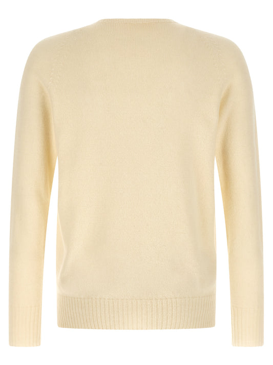 MA'RY'YA White Cashmere Cardigan