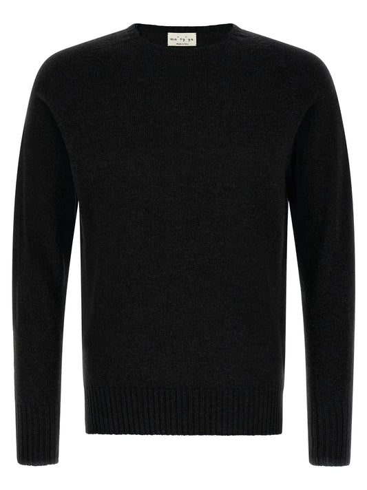 MA'RY'YA Black Cashmere Cardigan