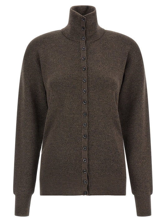 Lemaire Brown Wool Cardigan